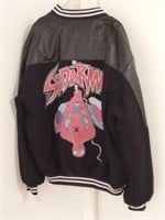 leather Spider Man jacket - leather on top size 2X