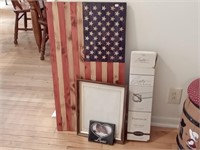 wood American Flag decor