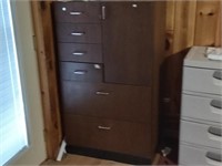 6 drawer 1 door office file cabinet with contents