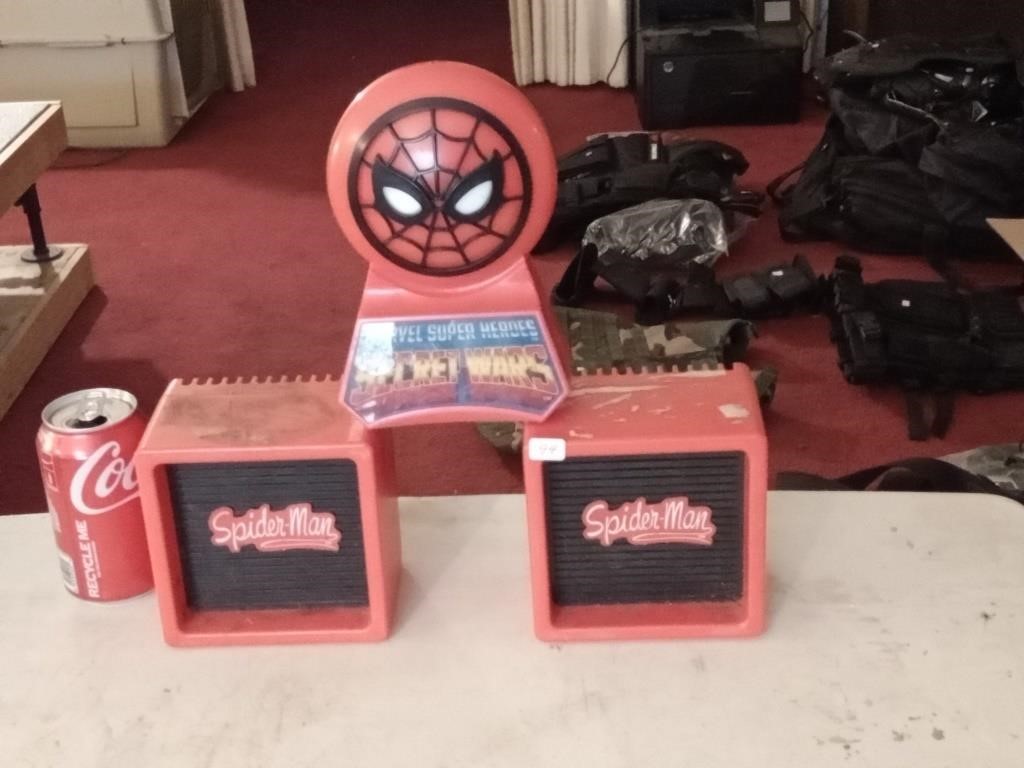 1984 Spider Man radio with 2 speakers by Marvel