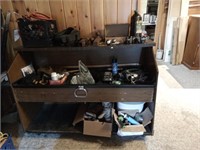 large cabinet with contents - tools,hitch balls,