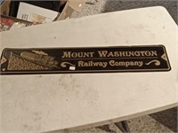 Mount Washington Railway tin sign