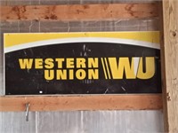 Western Union metal sign