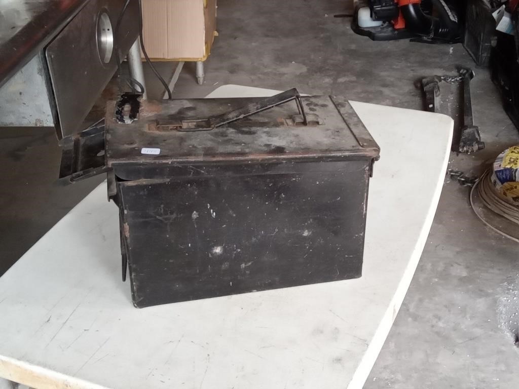 ammo box with chain saw blades