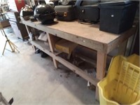 home made wood work bench