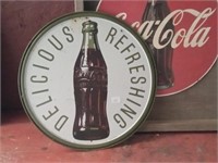 Modern metal Coke sign