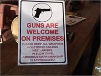 Guns Are Welcome sign