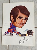1970s Rod Gilbert NY Rangers Pelkowski Caricature