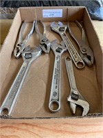 6/8 inch crescent  wrenches and pliers