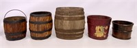Oak keg, 7" x 9", 9.5" wide / Small oak barrel,
