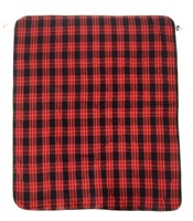 "Marlboro Gear" blanket, 58" x 70", red plaid