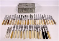 Flatware: Bone handle knives - George Butler -