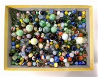 Glass marbles - cat's eye, solid colors - .5" &