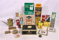 Tin & paper store containers: Smoke Kool /