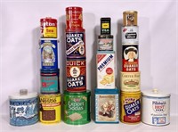 Tin store cans: Quaker Oats / Nabisco Crackers /