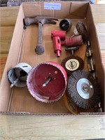 Assorted hole saws, wire brushes, etc.