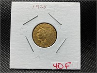 1928  $2.50 INDIAN HEAD QUARTER EAGLE GOLD COIN