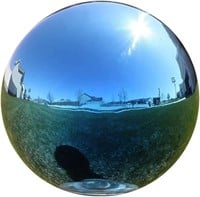 Stainless Steel Gazing Globe Mirror Ball, 10"