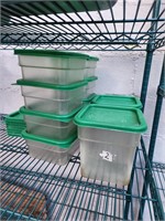 Plastic bins with lids