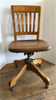 VTG Wooden Swivel Desk Chair