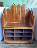Hand Made Cherry Bench with Organization
