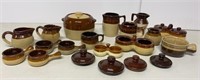 Brown Drip Style Pottery Pieces