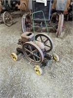 John Deere 1 1/5hp gas engine on homemade cart