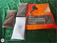 Elite L/XL performance compression socks X 3 new