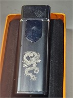 GREEN ELECTRONIC CIGARETTE LIGHTER WITH DRAGON DES