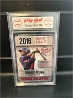 Ronald Acuna Minor League Rookie Card Graded 10