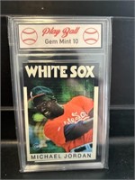 Michael Jordan White Sox Rookie Card Graded 10