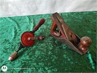 Miller's falls antique hand tools plane brace .