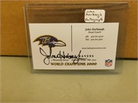 John Harbaugh Baltimore Ravens Autographed Card