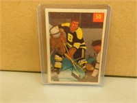 1954-55 Parkhurst Fleming Mackell #50 Hockey Card