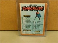 1966-67 OPC Checklist #66 Hockey Card- Marked