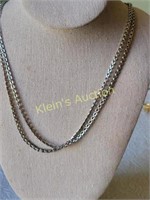 54" silvertone venetian chain necklace