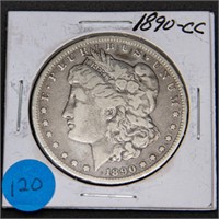 1890 - cc Morgan Silver Dollar