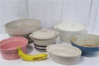 6 RRP Co. Stoneware, Pottery Tureen & Mix Bowls+