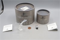 Swarovski Silver Crystal Dragonfly & Ladybug Boxed