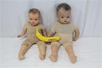 2 Antique A Horsman Composition Baby Dolls