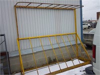 yellow metal rack
