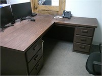 solid L shaped desk