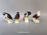 4 Vintage Tender Leaf Tea Bird Figurines Japan Col