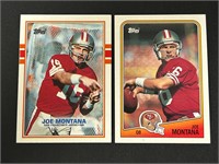 1988 & 89 Topps Joe Montana Cards