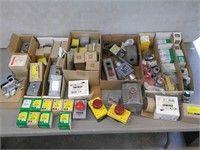 variety of switches, pilot lights