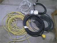 heavy duty cords, cut wire pieces