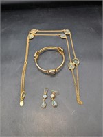 Julie Vos Labradorite Bracelet, Necklace & Earring