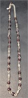 Sterling Beaded Necklace Marked 925 India