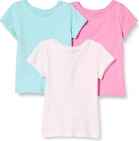 Amazon Essentials Girls Short-Sleeve 3pk - Large