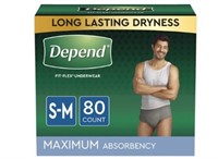 Depend Fresh Protection Adult underwear s/m 80ct